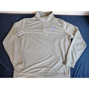 Peter Millar Polo Long Sleeve Grey Mens Size XL Logo